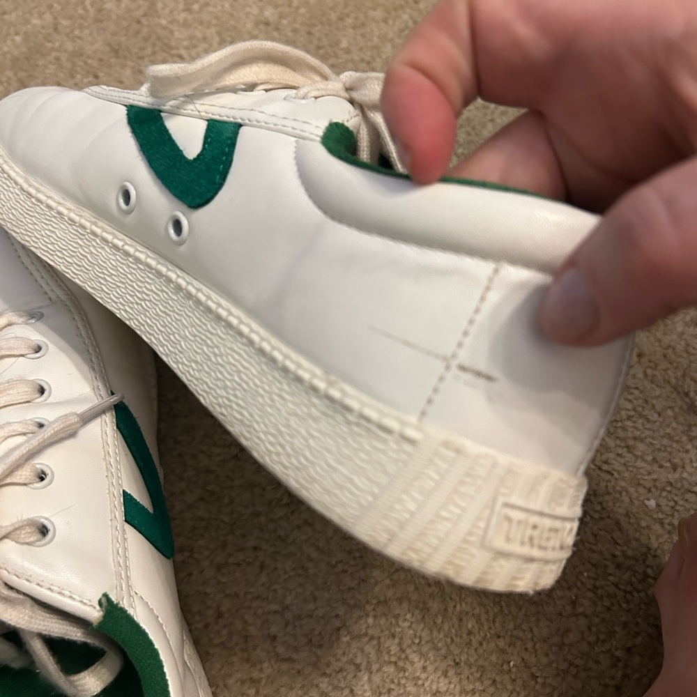 White & Green Tretorn Sneakers - 9W